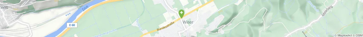 Map representation of the location for Apotheke Weer in 6116 Weer
